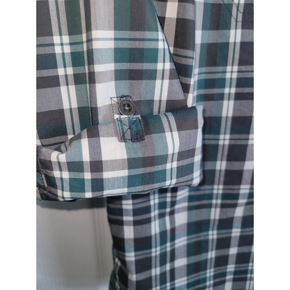 Wrangler Mens Blue & Green Button‎ up Shirt size L - Picture 7 of 9